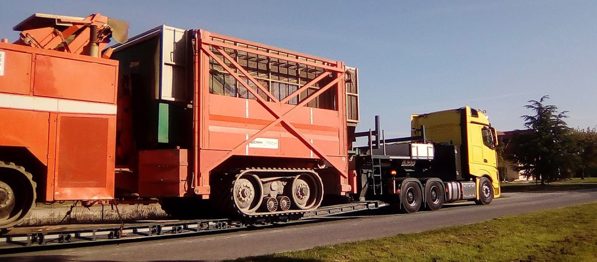 Transport exceptionnel sur remorque extra basse