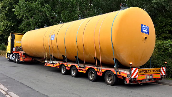 Transport d'une cuve